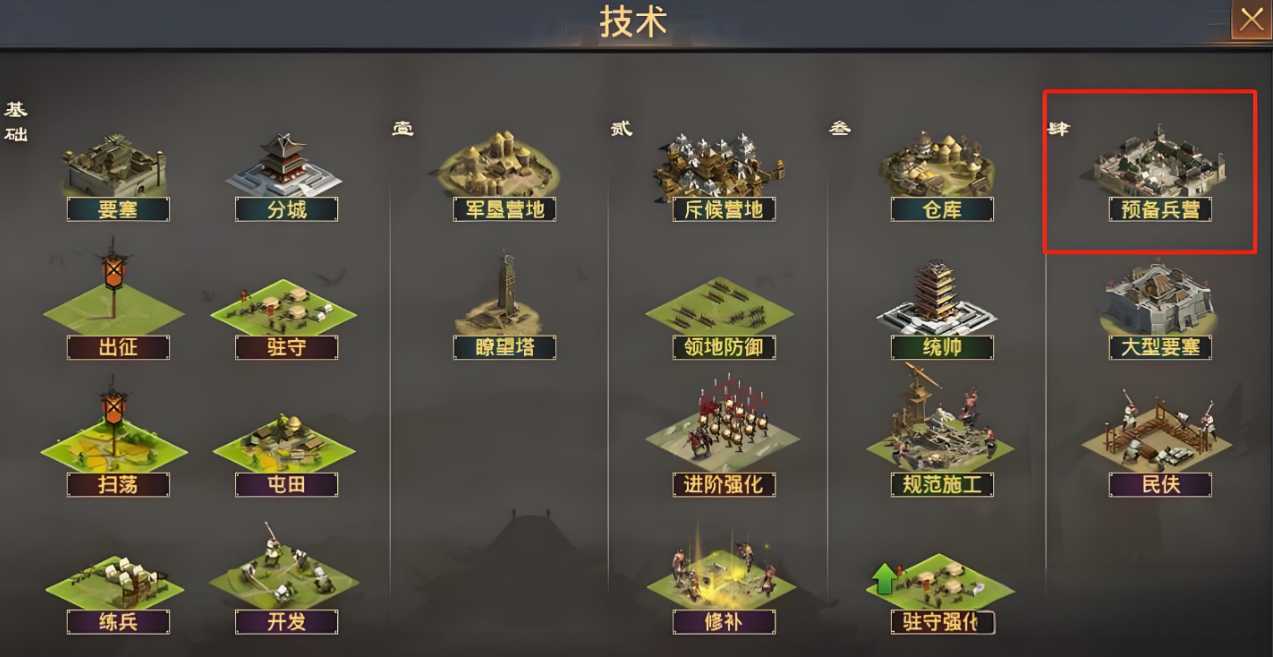 率土之滨哪个军营是补兵