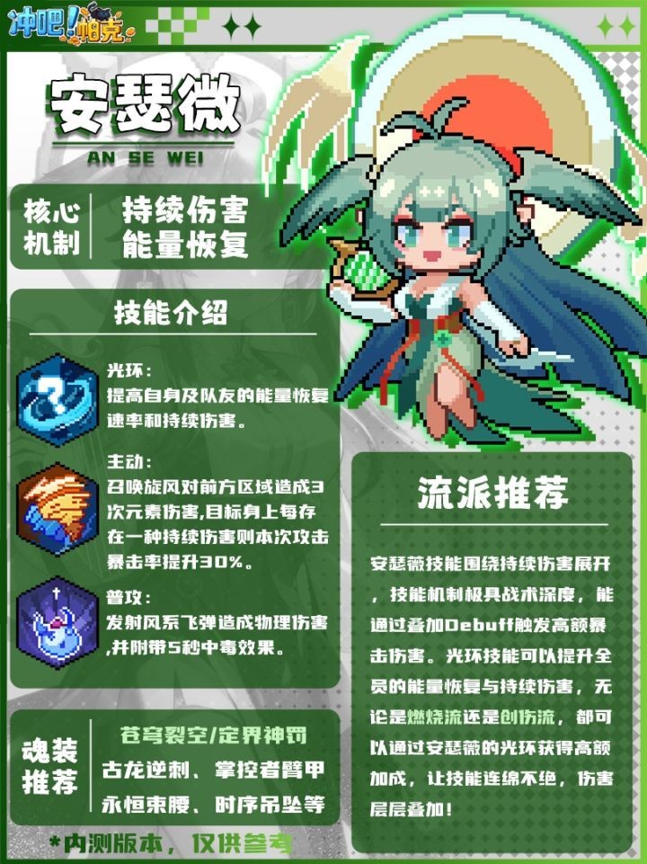 冲吧帕克宠物安瑟薇技能流派打法技巧