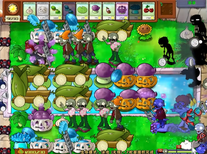 植物大战僵尸无尽版梯子怎么搭